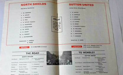 North Shields v Sutton Utd Ticket+Programme F.A. Amat. Cup Final 12/4/69 Wembley