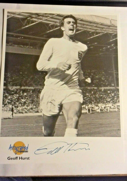 Geoff Hurst Signed Autographed Photo From Autographed Editions.