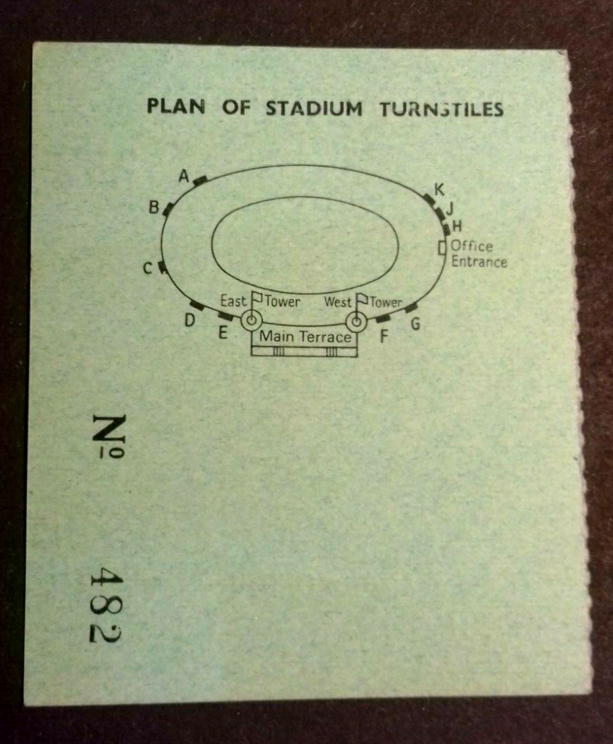 England v Scotland International Match Stewards Ticket Saturday  May  22nd 1971.